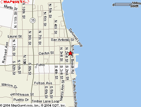 Detail map of Fulton Harbor and the Cedar Bayou/Panther Point area