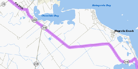 Detail map of the route to Powderhorn Lake