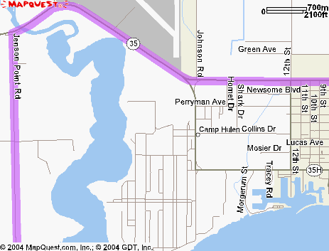 Street map of the Jensen Point boat ramp